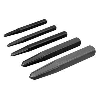 Performance Tool® - 5-piece 3/16" to 5/8" Square Shank Straight Flute Screw Extractor Set