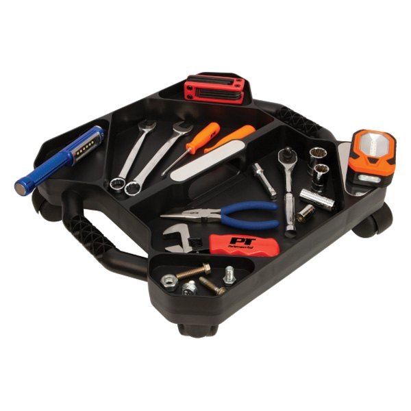 Performance Tool® - 17.13" x 15.75" Black Plastic Rolling Tool Caddy