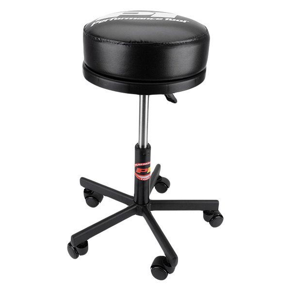 Performance Tool® W85033 - Black Pneumatic Rolling Shop Stool