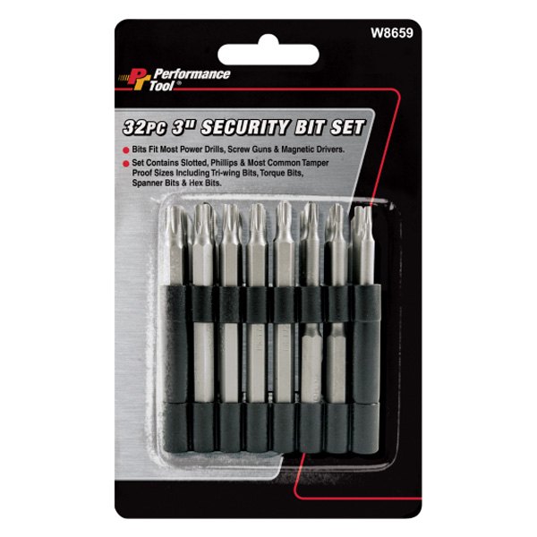 Performance Tool® W8659 - Security Bit Set (32 Pieces) - TOOLSiD.com