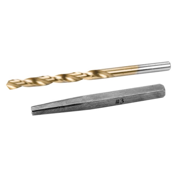 Performance Tool® - 2-piece #3 Square Shank Straight Flute Screw Extractor Kit