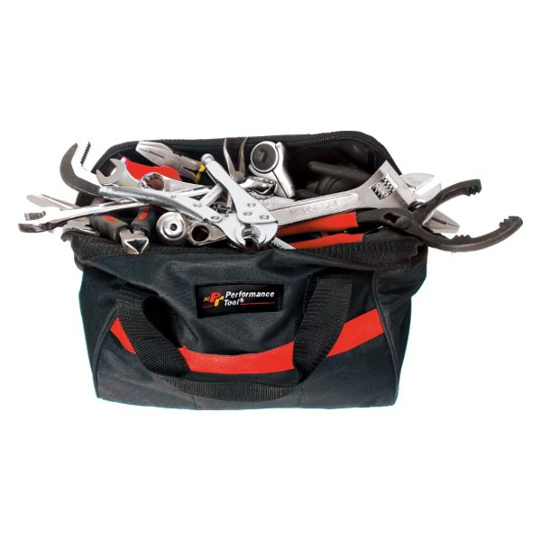 Performance Tool® - 3-Pocket Wide-Mouth Opening Tool Bag