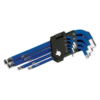 Performance Tool® - 9-Piece 1.5 to 10 mm Metric Long Arm Ball End Hex Key Set