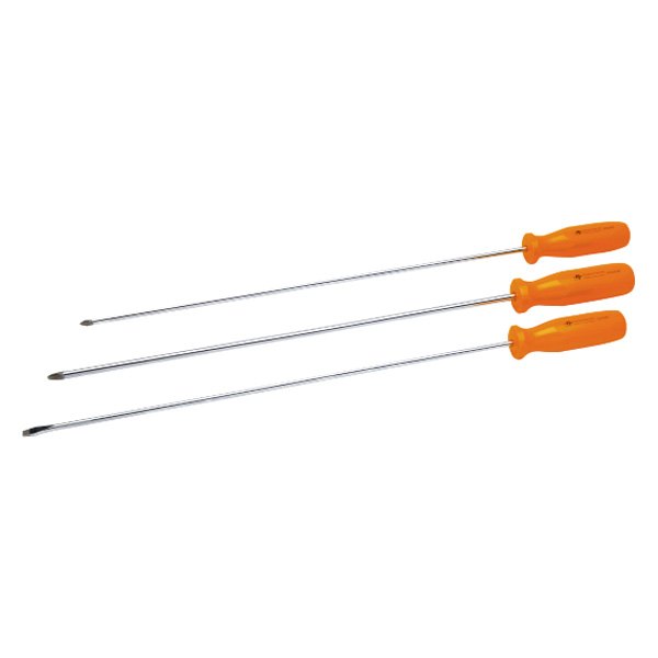 Performance Tool® - 3-piece Dipped Handle Long Magnetic Phillips/Slotted Mixed Screwdriver Set