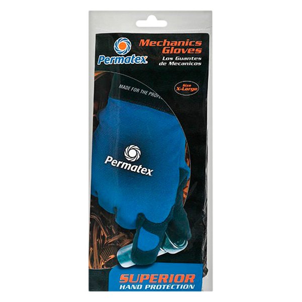 Permatex® - X-Large Superior Black/Blue Mechanics Gloves