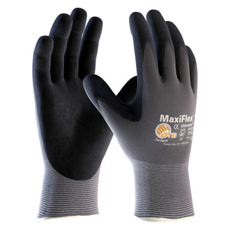 PIP® 34-874/L - MaxiFlex™ Ultimate™ Large Seamless Knit Black Nylon/Lycra General Purpose Gloves