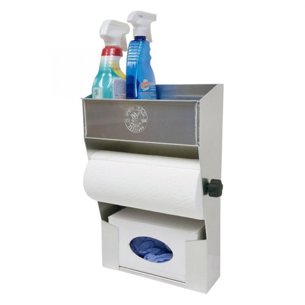 Pit Pal® - Universal Shelf with Roll Towel and Gloves Holder (11.5"W x 17"H x 6.5"D)