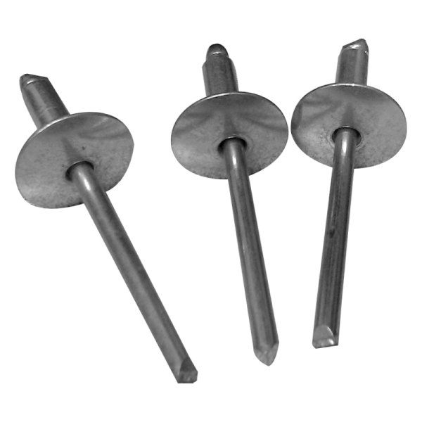 Pit Pal® - 3/16" x 1/2" SAE Aluminum Large Head Silver Blind Rivets (16 Pieces)