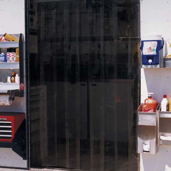 Pit Pal® - 5' W x 7' H Dark Amber Tinted Vinyl Strip Door