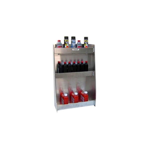 Pit Posse® - 2-Shelf Silver Aluminum Variety Cabinet (25"W x 38"H x 9"D)