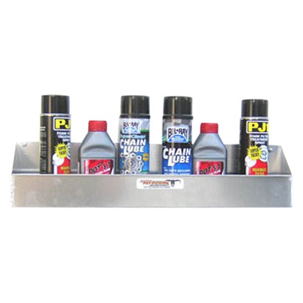 Pit Posse® - 6-Bay Silver Aluminum Aerosol Shelf (16"W x 6"H x 3.5"D)