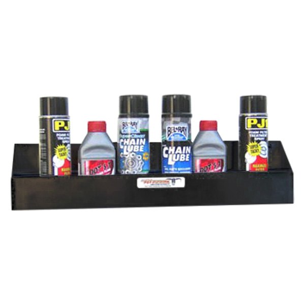 Pit Posse® - 6-Bay Black Aluminum Aerosol Shelf (16"W x 6"H x 3.5"D)