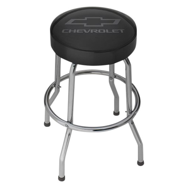 Plasticolor® - Black/Gray "Chevrolet" Logo Garage Stool