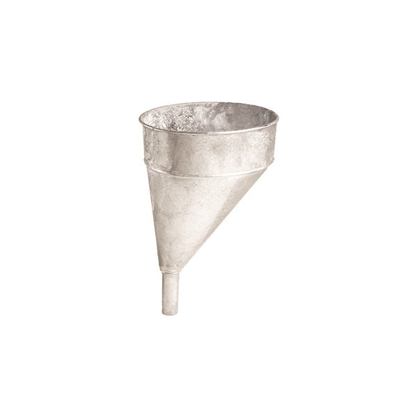 Plews® - 0.75 gal Gray Galvanized Steel Offset Funnel with Screen