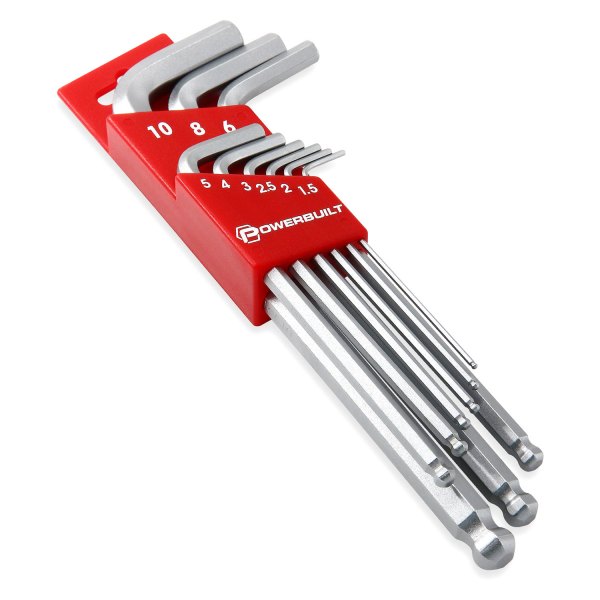 Powerbuilt® - 9-Pc Metric Long Arm Hex Key Wrench Set