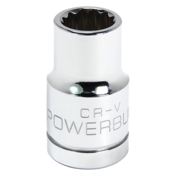 Powerbuilt® - 1/2" Drive 12 mm 12-Point Metric Shallow Socket