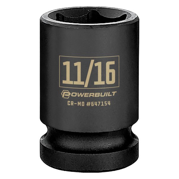 Powerbuilt® - 1/2" Drive Drive SAE 6-Point Impact Socket