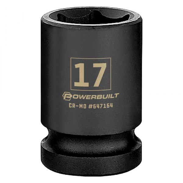 Powerbuilt® - 1/2" Drive Drive Metric 6-Point Impact Socket
