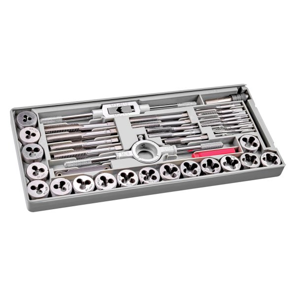 Powerbuilt® - 40-Pc SAE Tap & Die Set with Injection Case