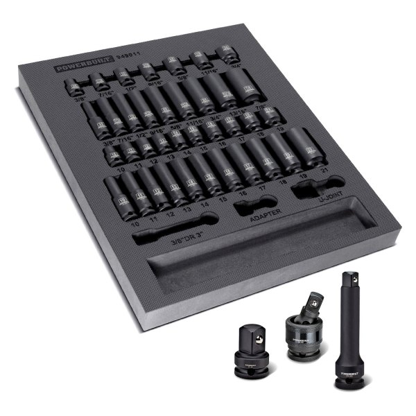 Powerbuilt® - (40 Pieces) SAE/Metric Impact Socket Set