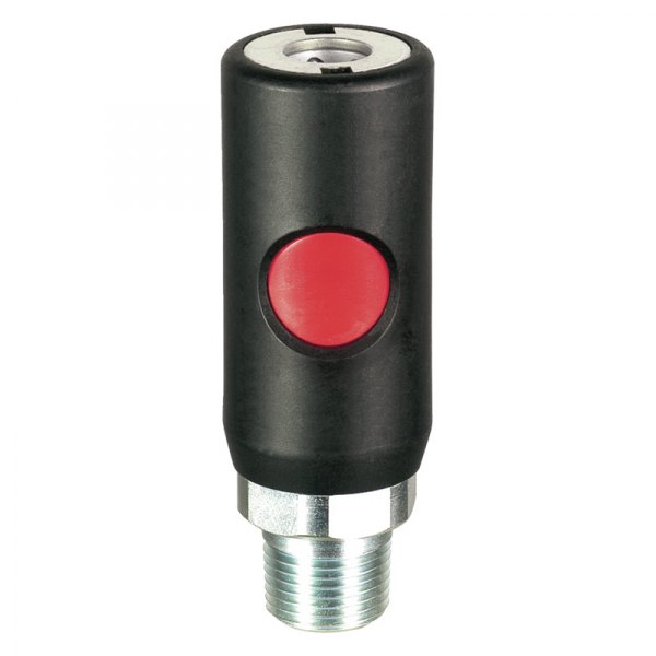 Prevost® - T-Style 3/8" (M) NPT x 1/4" 34 CFM Composite Push Button Safety Quick Coupler Body