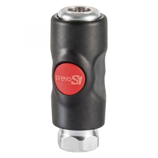 Prevost® - T-Style 1/2" (F) NPT x 1/4" 34 CFM Composite Push Button Anti-static Safety Quick Coupler Body