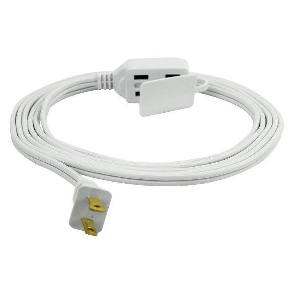 Prime® EC660609 White Polarized Household Extension Cord with 3