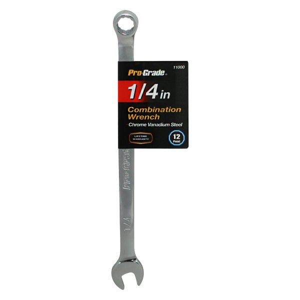 Pro-Grade® - 1/4" 12-Point Straight Head Chrome Combination Wrench
