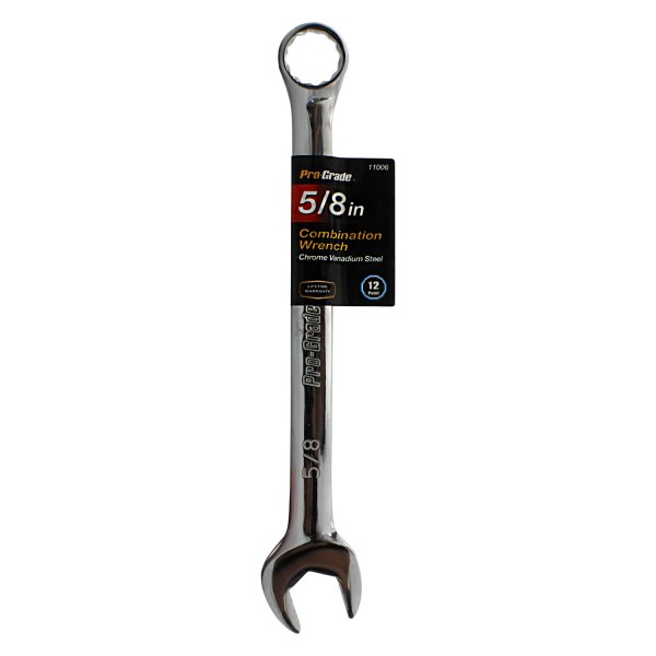 Pro-Grade® - 5/8" 12-Point Straight Head Chrome Combination Wrench