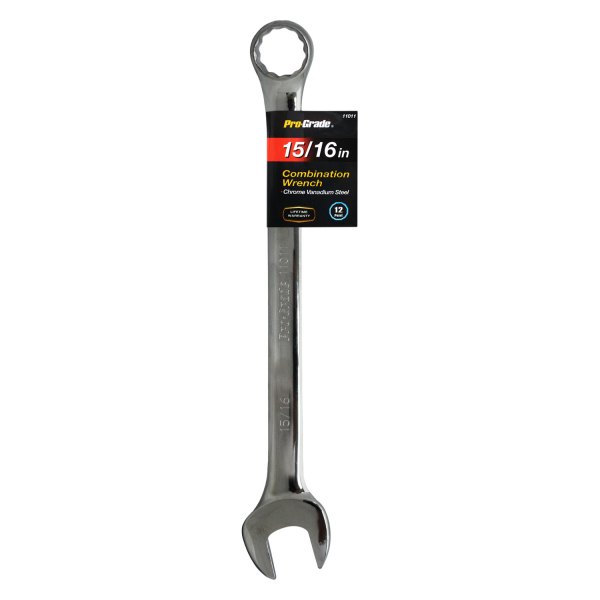 Pro-Grade® - 15/16" 12-Point Straight Head Chrome Combination Wrench