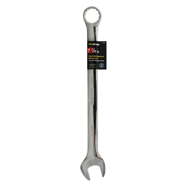 Pro-Grade® - 1-1/8" 12-Point Straight Head Chrome Combination Wrench