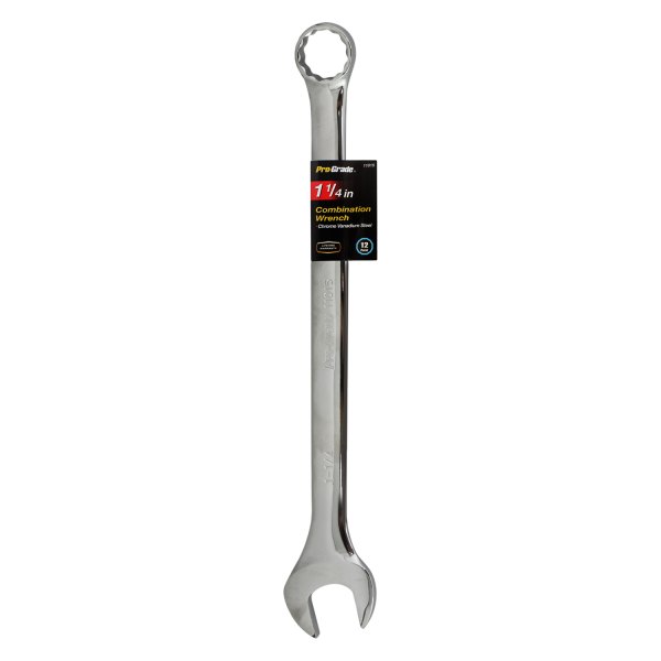 Pro-Grade® - 1-1/4" 12-Point Straight Head Chrome Combination Wrench