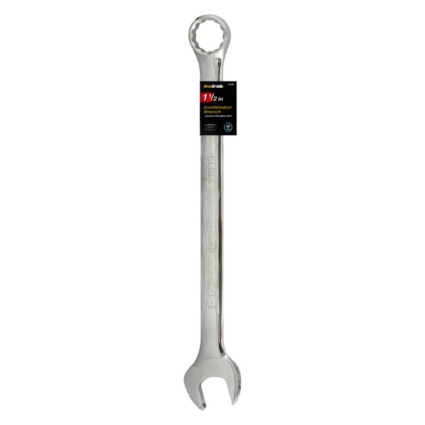 Pro-Grade® - 1-1/2" 12-Point Straight Head Chrome Combination Wrench