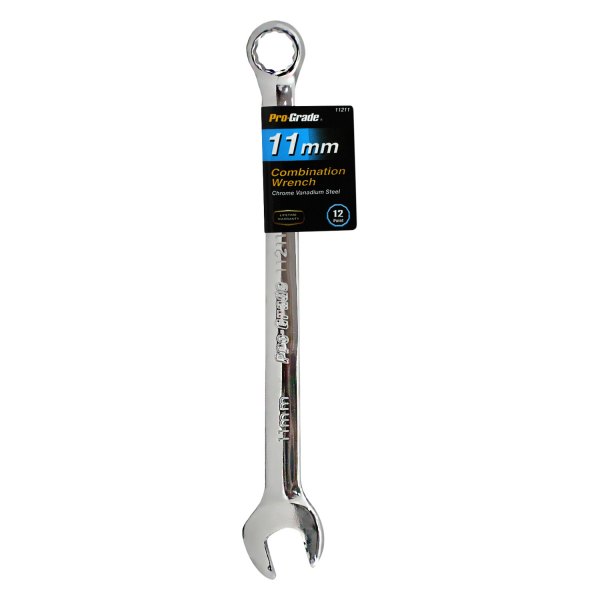 Pro-Grade® - 11 mm 12-Point Straight Head Chrome Combination Wrench