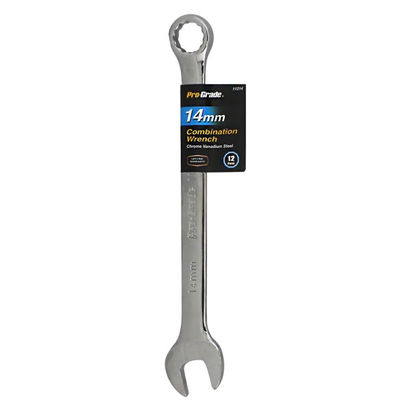 Pro-Grade® - 14 mm 12-Point Straight Head Chrome Combination Wrench