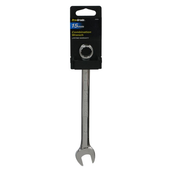 Pro-Grade® - 15 mm 12-Point Straight Head Chrome Combination Wrench