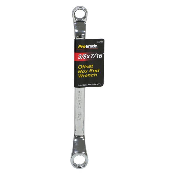 Pro-Grade® - 3/8" x 7/16" 12-Point Angled Head Double Box End Wrench