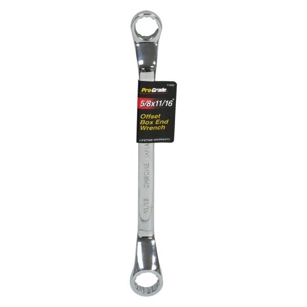 Pro-Grade® - 5/8" x 11/16" 12-Point Angled Head Double Box End Wrench