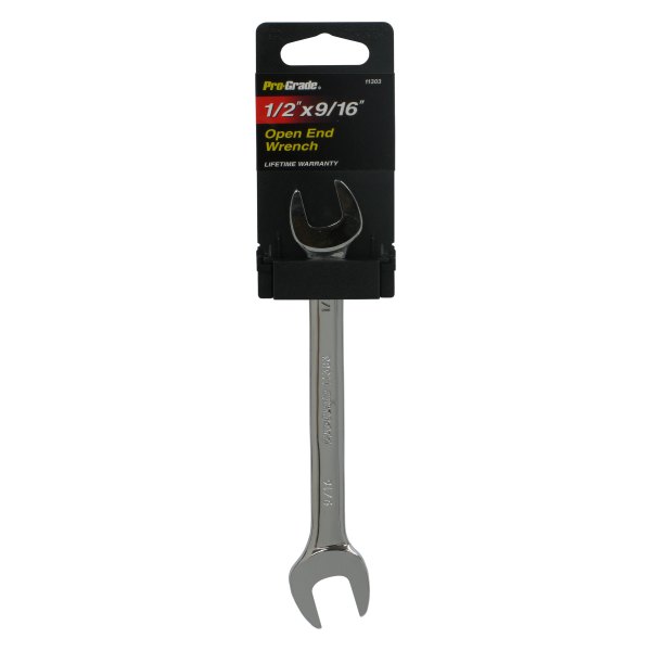 Pro-Grade® - 1/2" x 9/16" Rounded Chrome Double Open End Wrench