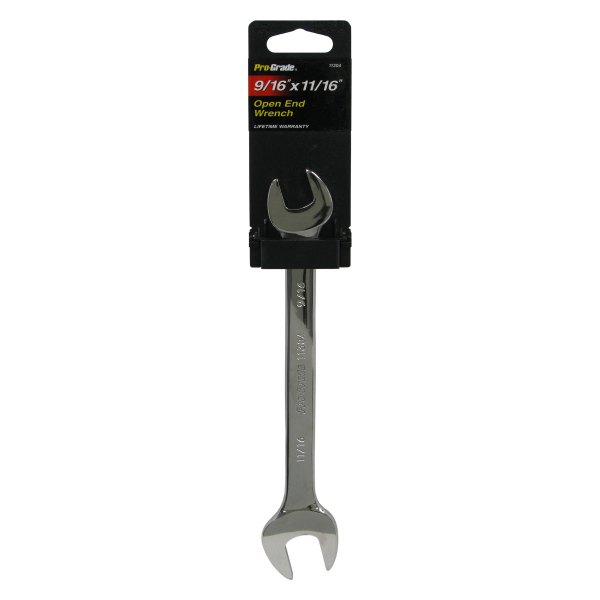 Pro-Grade® - 9/16" x 11/16" Rounded Chrome Double Open End Wrench