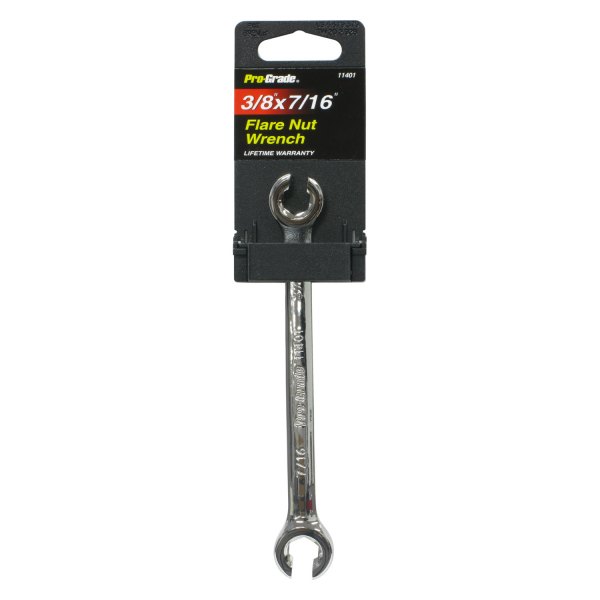 Pro-Grade® - 3/8" x 7/16" 12-Point Chrome Straight Double End Flare Nut Wrench