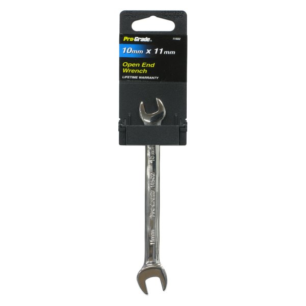 Pro-Grade® - 10 mm x 11 mm Rounded Chrome Double Open End Wrench