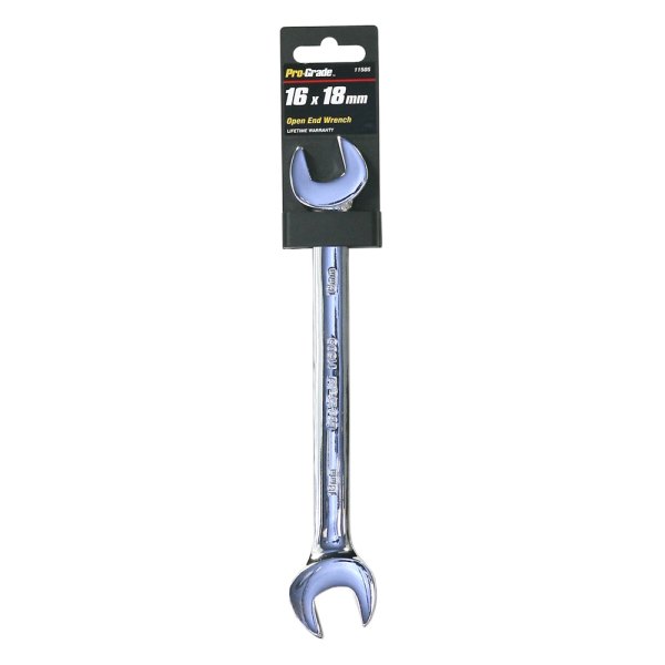 Pro-Grade® - 16 mm x 18 mm Rounded Chrome Double Open End Wrench