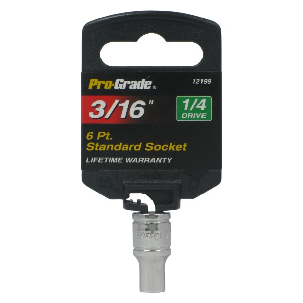 Pro-Grade® - 1/4" Drive 3/16" 6-Point SAE Standard Socket