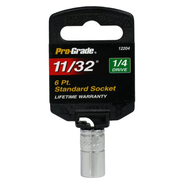 Pro-Grade® - 1/4" Drive 11/32" 6-Point SAE Standard Socket
