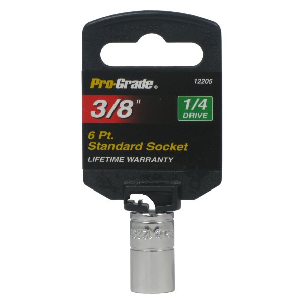 Pro-Grade® - 1/4" Drive 3/8" 6-Point SAE Standard Socket