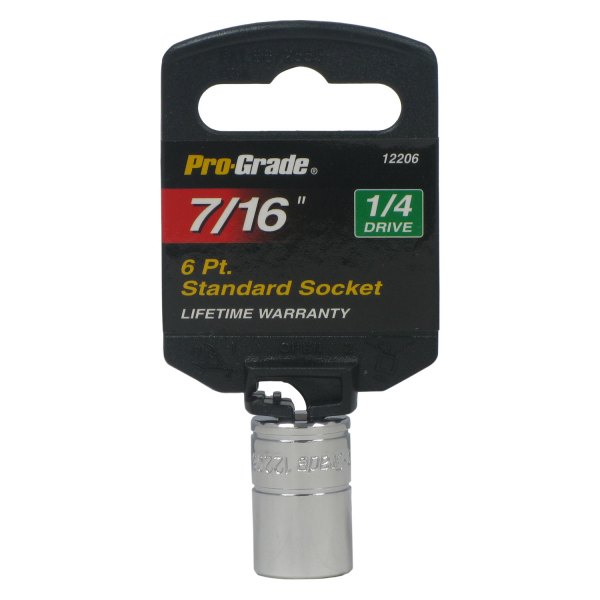 Pro-Grade® - 1/4" Drive 7/16" 6-Point SAE Standard Socket