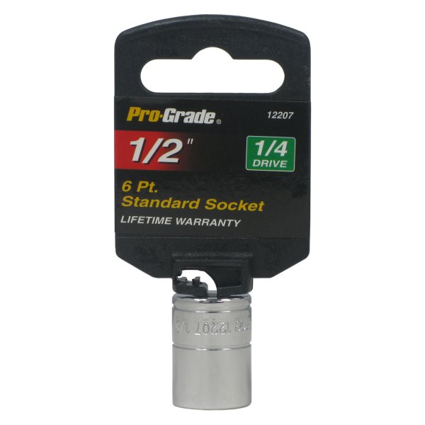 Pro-Grade® - 1/4" Drive 1/2" 6-Point SAE Standard Socket