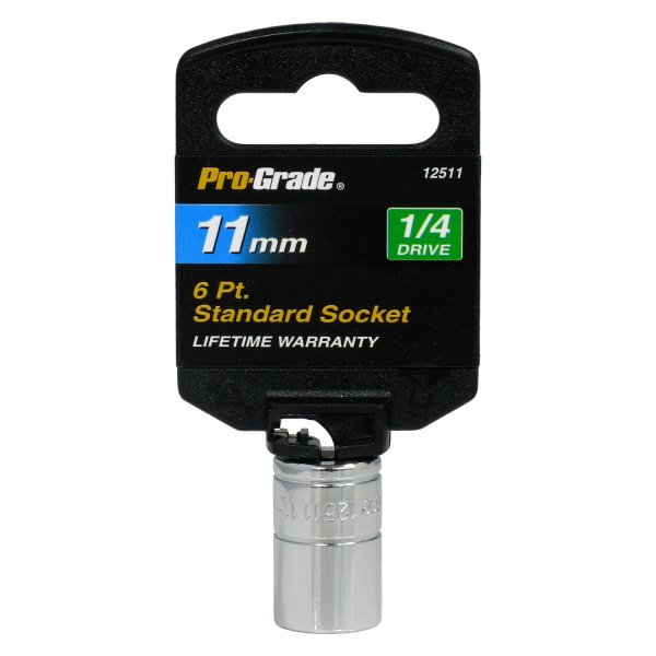 Pro-Grade® - 1/4" Drive 11 mm 6-Point Metric Standard Socket