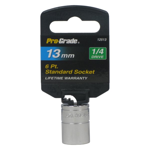 Pro-Grade® - 1/4" Drive 13 mm 6-Point Metric Standard Socket